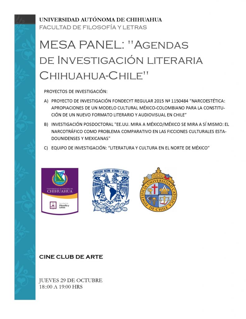 Cartel mesa panel agendas de investigación chihuahua-chile 2